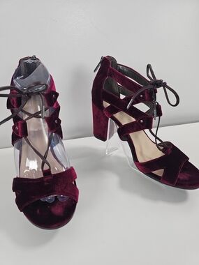 Circus by Sam Edelman Emilia Malbec Velvet Block Heels